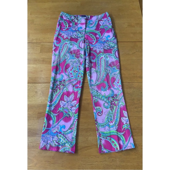Melly M Pants - Bohemian Boho cropped Melly M Paisley print pants, liberty art,  Size 2